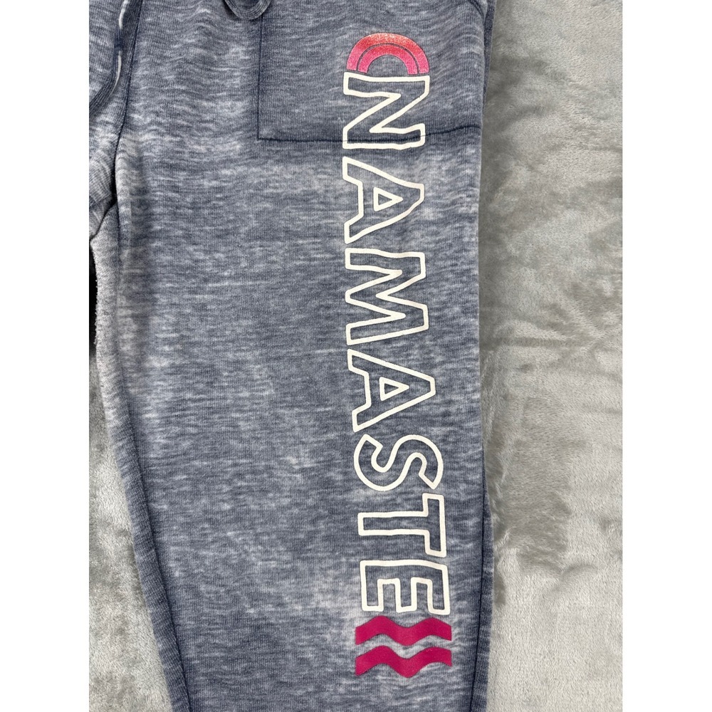Lucky Lotus Namaste Joggers Blue Space Dye Yoga Sweatpants XL - Picture 2 of 7